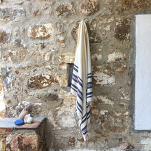 Load image into Gallery viewer, traditional turkish towel dark blue color