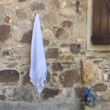 Load image into Gallery viewer, honeycomb turkish towel light gray color