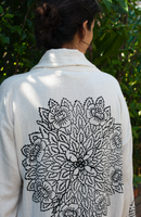 bathrobe handmade flowers stone print hand stamped traditional sewn