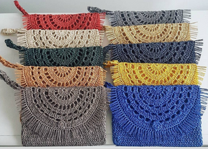 handmade crochet clutches colors 