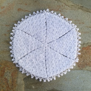 exfoliating bath scrub white round