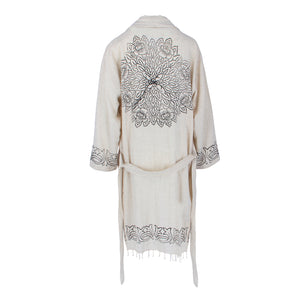 luxury bathrobe back handmade blockprinted 
