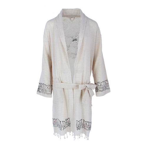 luxury bathrobe front handmade