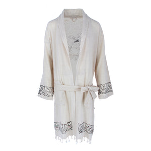 luxury bathrobe front handmade
