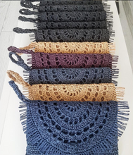 Load image into Gallery viewer, handmade crochet clutch dark tones