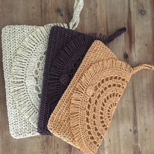 handmade crochet clutch colours