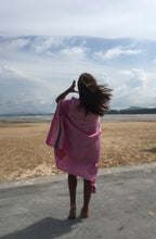 Load image into Gallery viewer, model with shades of pink towel