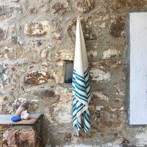 Traditional Turkish towel turquoise